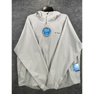 Columbia Tamiami Hurricane Full Zip Jacket Men’s XXL 2TG Light Gray NWT UPF